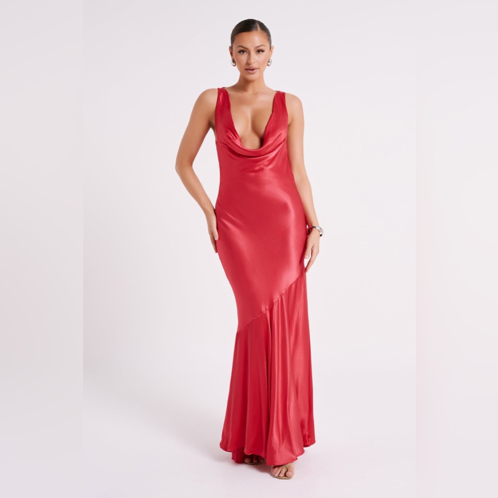 Satin Gown Red